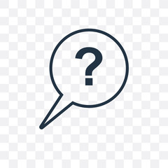 question icon isolated on transparent background. Simple and editable question icons. Modern icon vector illustration.