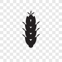 Wheat vector icon isolated on transparent background, Wheat logo design