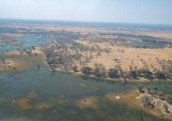Aerial view of the Okavango Delta, Botswana