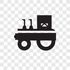 Tractor vector icon isolated on transparent background, Tractor logo design