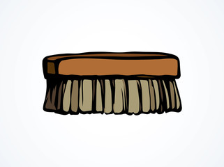 Brush for cleaning. Vector drawing