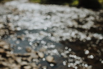 Close up of river. Blur