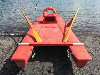 Rowing boat for rescue