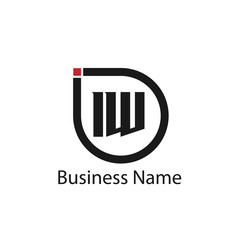 Initial Letter IW Logo Template Design
