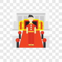 Doorman vector icon isolated on transparent background, Doorman logo design