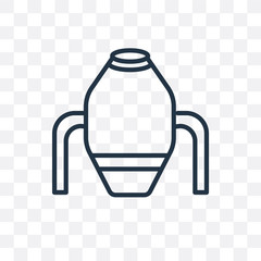 concrete mixer icon isolated on transparent background. Simple and editable concrete mixer icons. Modern icon vector illustration.