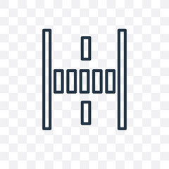crossing icon isolated on transparent background. Simple and editable crossing icons. Modern icon vector illustration.