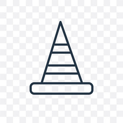 cone icon isolated on transparent background. Simple and editable cone icons. Modern icon vector illustration.