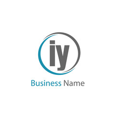 Initial Letter IY Logo Template Design