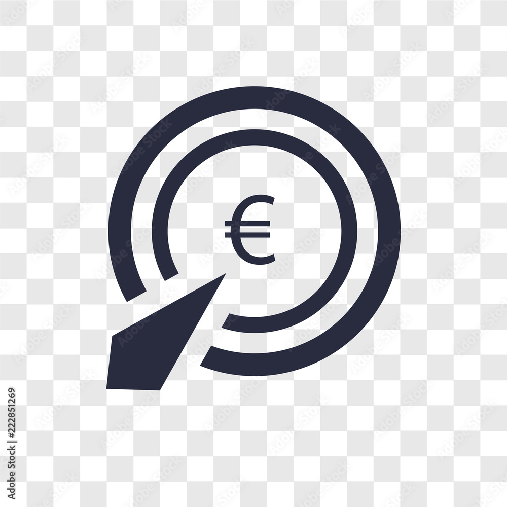 Poster pay per click vector icon isolated on transparent background, pay per click logo design