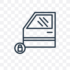 door icon isolated on transparent background. Simple and editable door icons. Modern icon vector illustration.