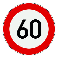 Verkehrsschild Tempolimit