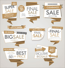 Fototapeta premium Modern sale banners and labels vector collection 