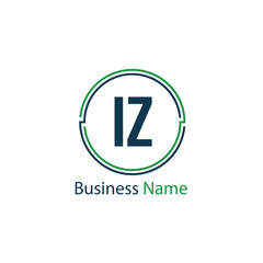 Initial Letter IZ Logo Template Design