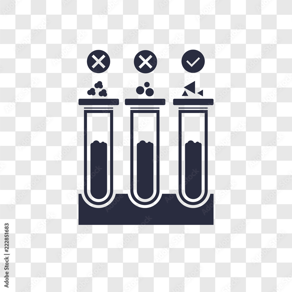 Poster testing vector icon isolated on transparent background, testing logo design