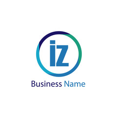 Initial Letter IZ Logo Template Design