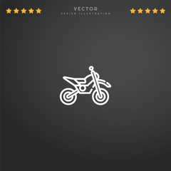 Fototapeta na wymiar Premium Symbol of Motorcycle Related Vector Line Icon Isolated on Gradient Background. Modern simple flat symbol for web site design, logo, app, UI. Editable Stroke. Pixel Perfect.