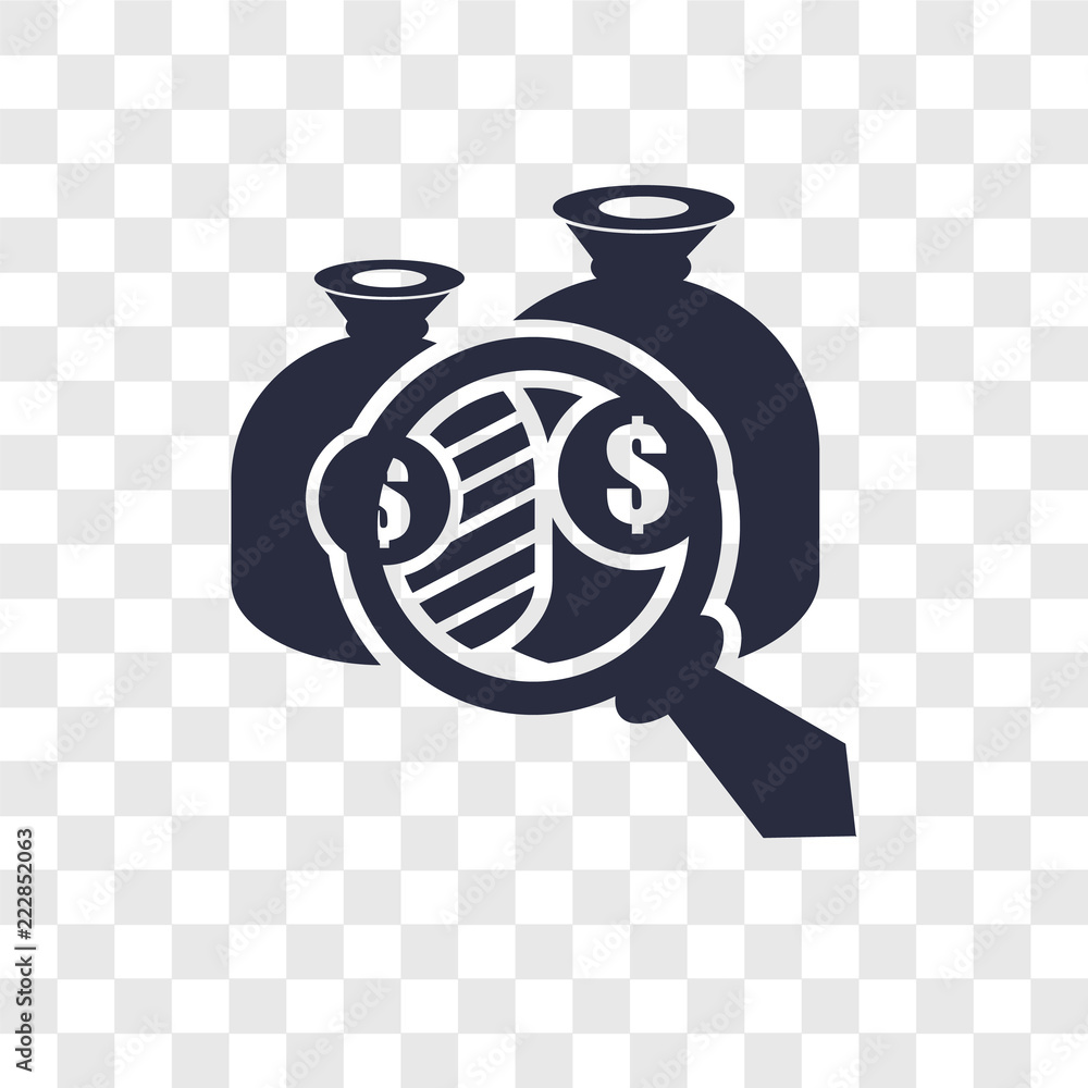 Poster analytics vector icon isolated on transparent background, analytics logo design