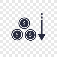 Loss vector icon isolated on transparent background, Loss logo design