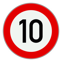 Verkehrsschild Tempolimit