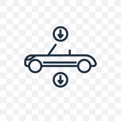 car icon isolated on transparent background. Simple and editable car icons. Modern icon vector illustration.