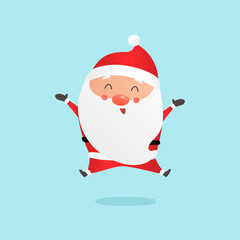 Cute cartoon Sata Claus vector illustration.
