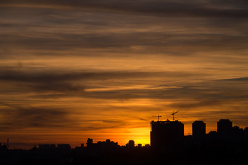 Fototapeta premium Sunset in Kyiv
