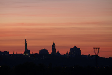 Fototapeta na wymiar Sunset in Kyiv