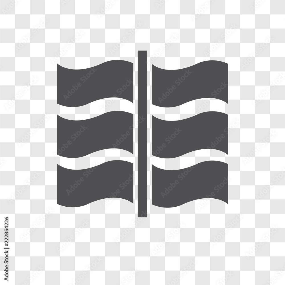 Poster flag vector icon isolated on transparent background, flag logo design