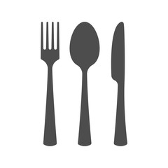 Fork, spoon and knife icon