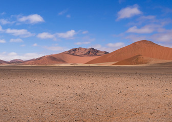 Sand dunes at Sossusflei in Namibia