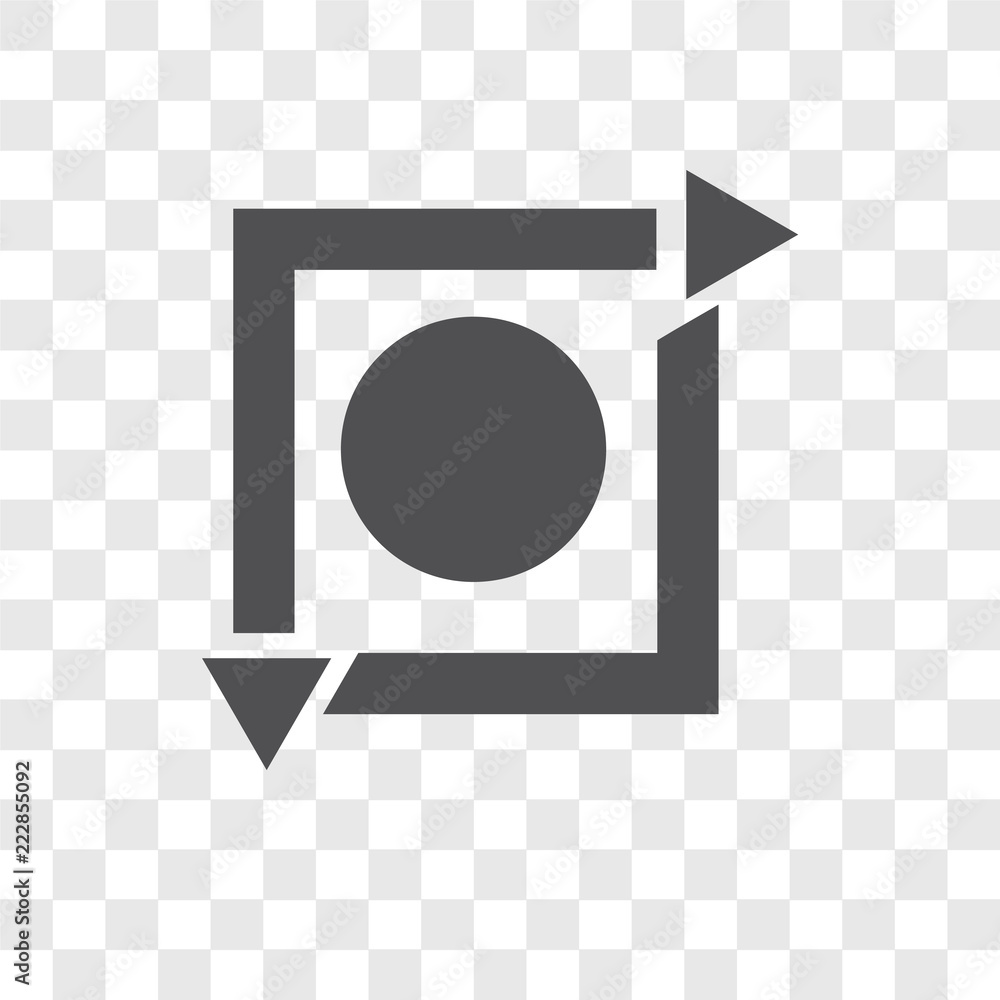 Poster repeat vector icon isolated on transparent background, repeat logo design