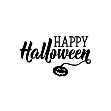 Happy Halloween. Halloween holiday lettering. vector illustration