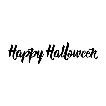 Happy Halloween. Halloween holiday lettering. vector illustration