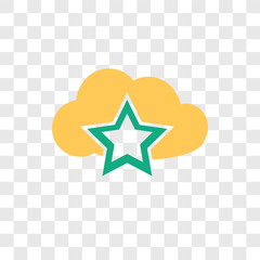 Cloud computing vector icon isolated on transparent background, Cloud computing logo design