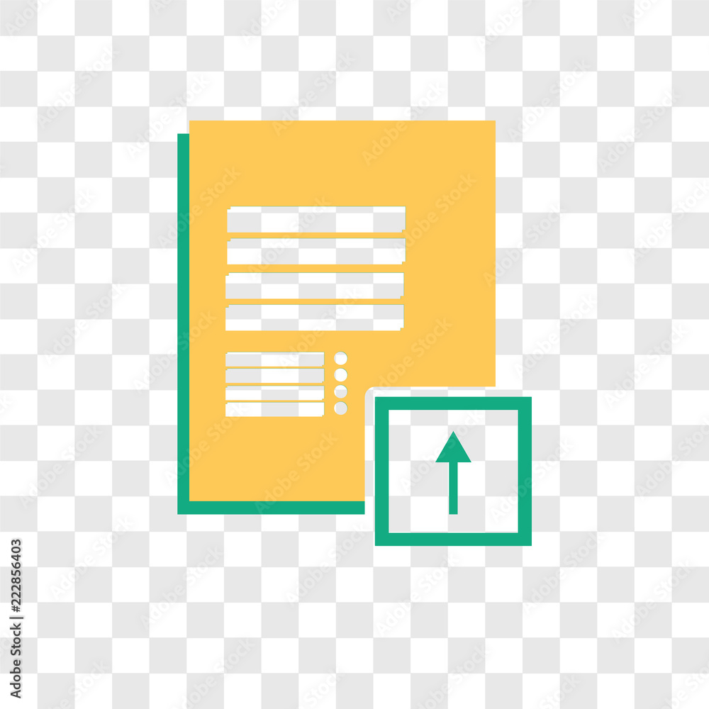 Poster notepad vector icon isolated on transparent background, notepad logo design