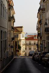 Fototapeta na wymiar Tight Street in Lisbon