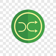 Shuffle vector icon isolated on transparent background, Shuffle logo design