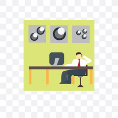 businessman talking on the phone icon isolated on transparent background. Simple and editable businessman talking on the phone icons. Modern icon vector illustration.