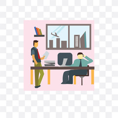 businessmen talking on the phone icon isolated on transparent background. Simple and editable businessmen talking on the phone icons. Modern icon vector illustration.