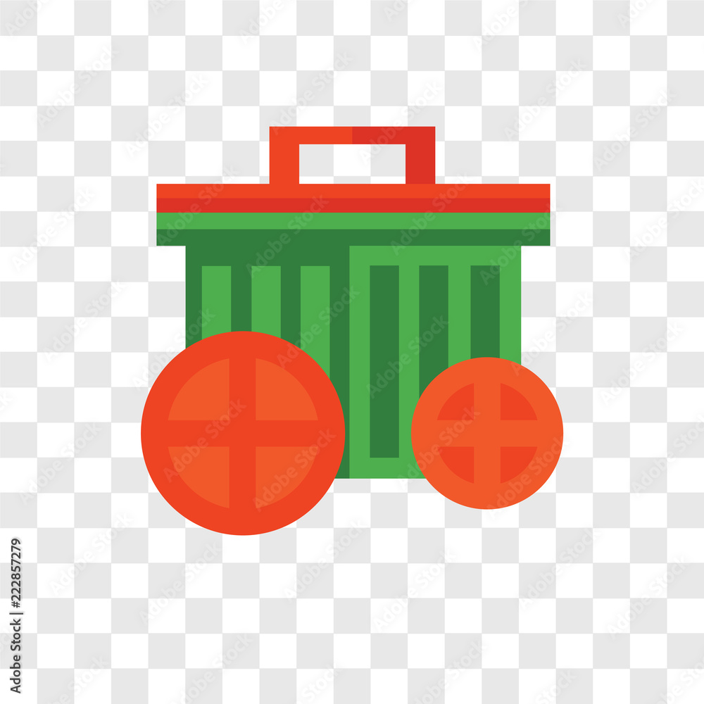 Poster garbage vector icon isolated on transparent background, garbage logo design