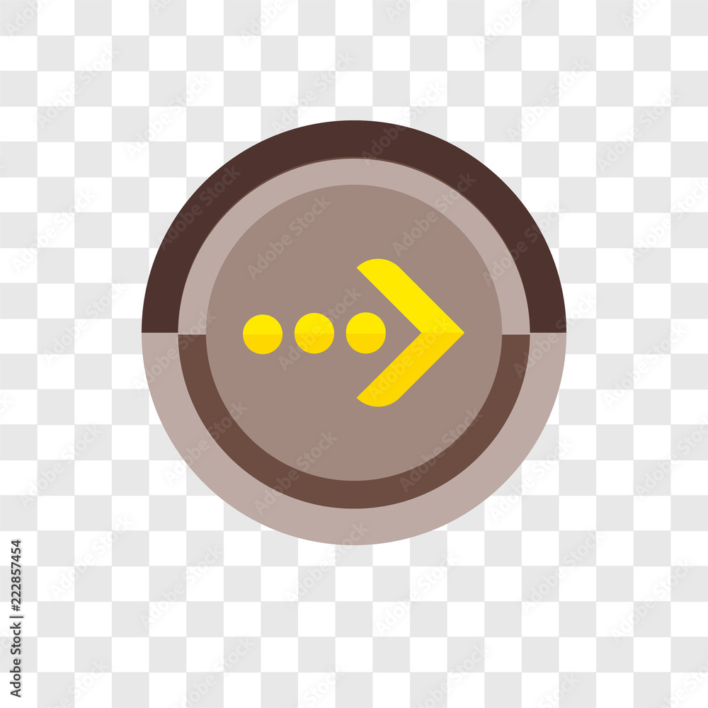 Poster next vector icon isolated on transparent background, next logo design