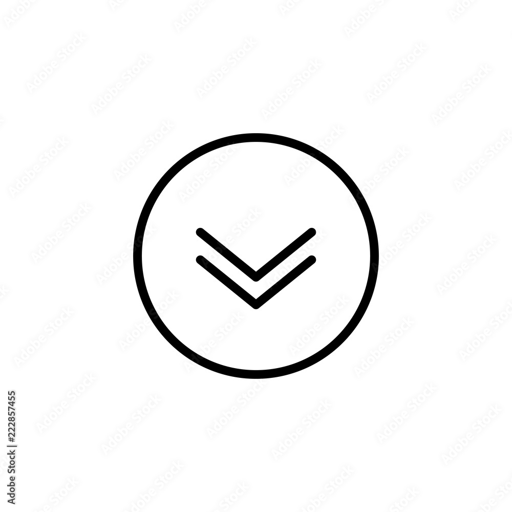 Poster scroll down icon. vector scrolling sybmol for web design