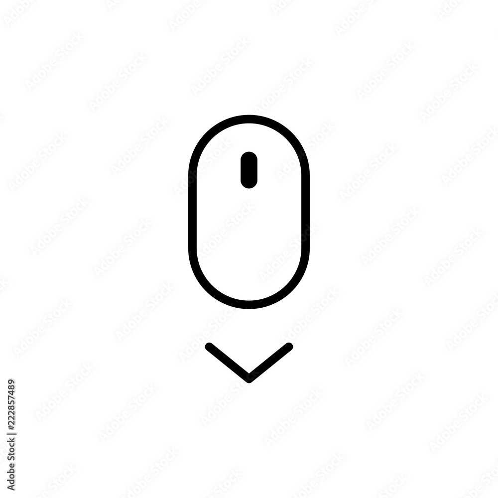 Poster scroll down icon. vector scrolling sybmol for web design