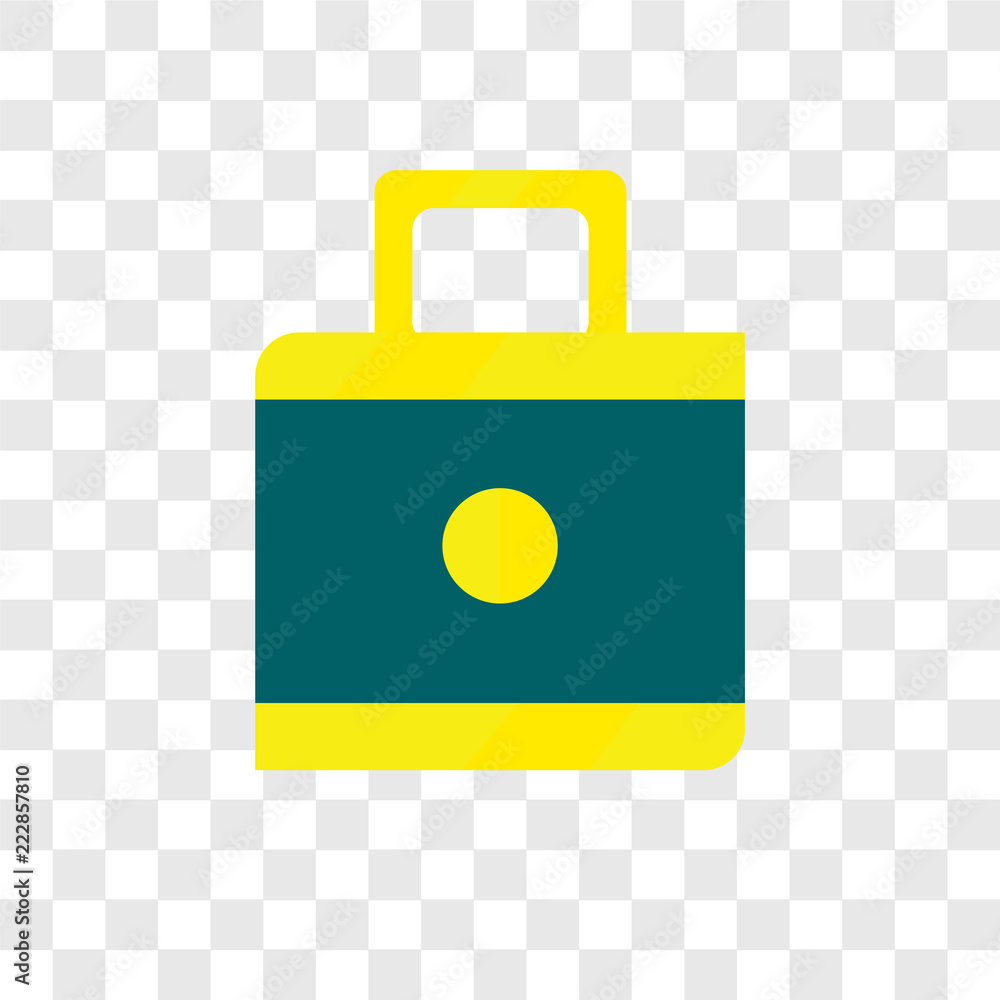 Poster lock vector icon isolated on transparent background, lock logo design