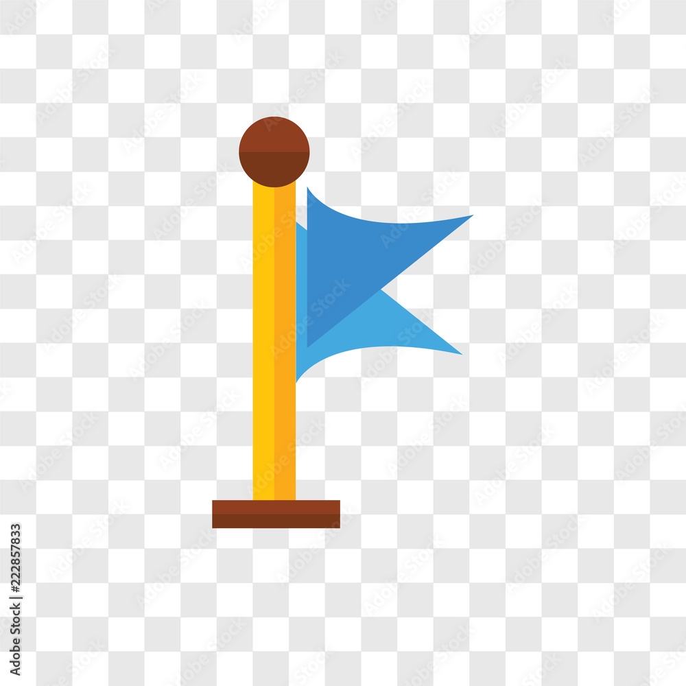 Poster flag vector icon isolated on transparent background, flag logo design