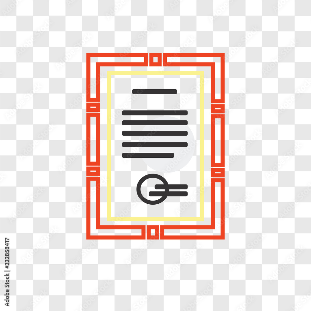 Poster contract vector icon isolated on transparent background, contract logo design