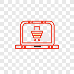 Online store vector icon isolated on transparent background, Online store logo design