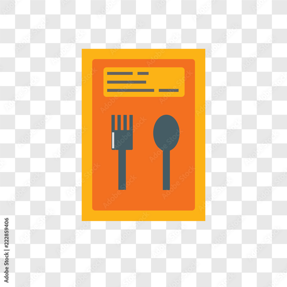Poster menu vector icon isolated on transparent background, menu logo design
