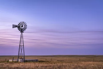 Foto op Plexiglas windmill in Colorado prairie © MarekPhotoDesign.com